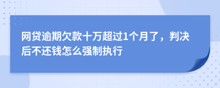 网贷逾期欠款十万超过1个月了，判决后不还钱怎么强制执行