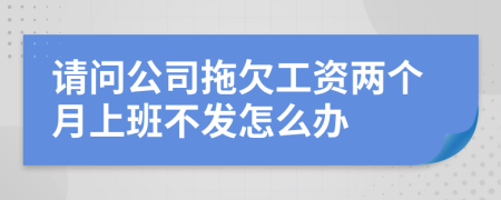请问公司拖欠工资两个月上班不发怎么办