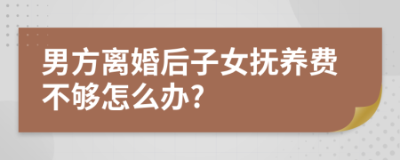 男方离婚后子女抚养费不够怎么办?