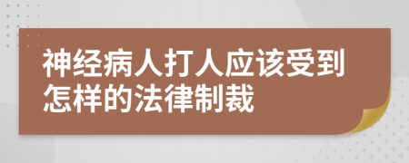 神经病人打人应该受到怎样的法律制裁