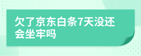 欠了京东白条7天没还会坐牢吗
