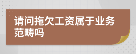 请问拖欠工资属于业务范畴吗