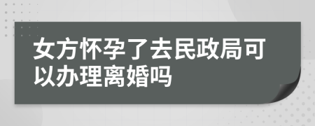 女方怀孕了去民政局可以办理离婚吗