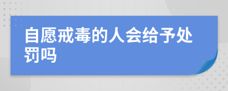 自愿戒毒的人会给予处罚吗