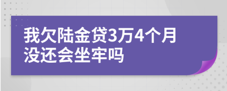我欠陆金贷3万4个月没还会坐牢吗