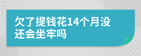 欠了提钱花14个月没还会坐牢吗