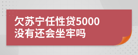 欠苏宁任性贷5000没有还会坐牢吗