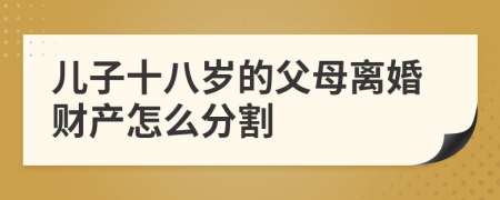 儿子十八岁的父母离婚财产怎么分割