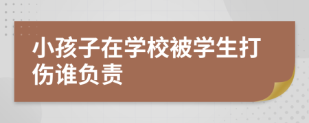 小孩子在学校被学生打伤谁负责