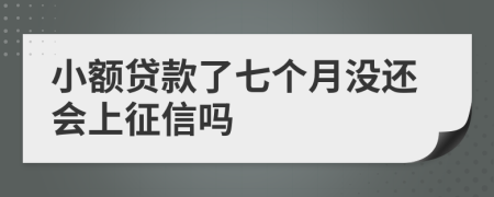 小额贷款了七个月没还会上征信吗