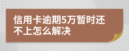 信用卡逾期5万暂时还不上怎么解决