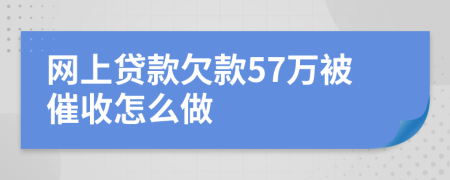 网上贷款欠款57万被催收怎么做