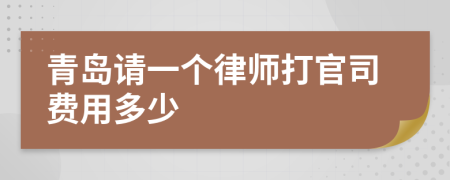 青岛请一个律师打官司费用多少