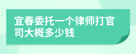 宜春委托一个律师打官司大概多少钱