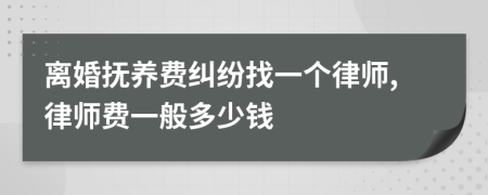 离婚抚养费纠纷找一个律师,律师费一般多少钱