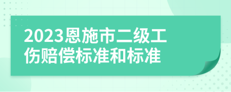 2023恩施市二级工伤赔偿标准和标准