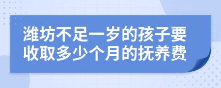 潍坊不足一岁的孩子要收取多少个月的抚养费