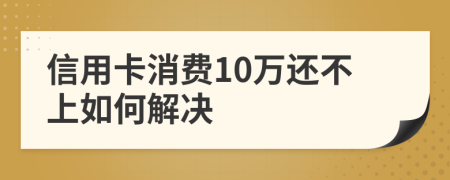 信用卡消费10万还不上如何解决