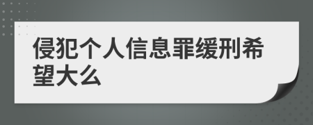 侵犯个人信息罪缓刑希望大么