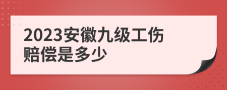 2023安徽九级工伤赔偿是多少