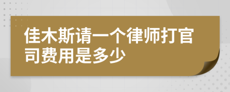 佳木斯请一个律师打官司费用是多少