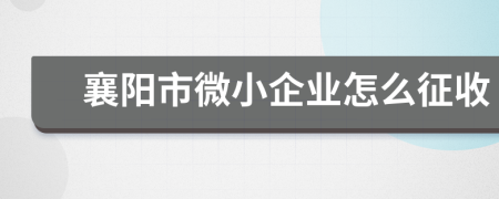 襄阳市微小企业怎么征收