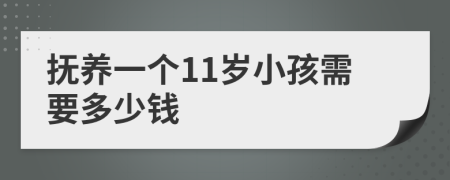 抚养一个11岁小孩需要多少钱