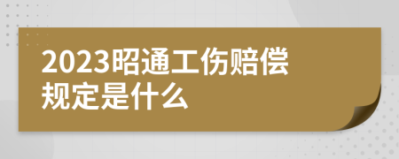 2023昭通工伤赔偿规定是什么