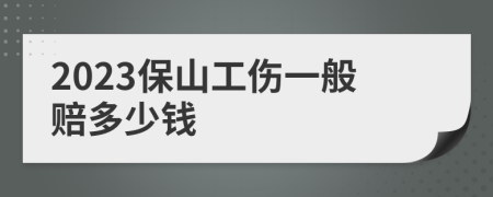 2023保山工伤一般赔多少钱