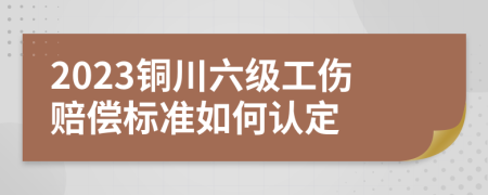 2023铜川六级工伤赔偿标准如何认定