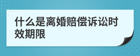 什么是离婚赔偿诉讼时效期限