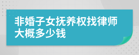 非婚子女抚养权找律师大概多少钱