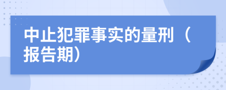 中止犯罪事实的量刑（报告期）