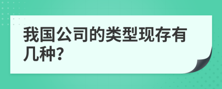 我国公司的类型现存有几种？