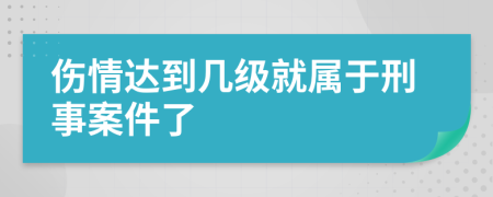 伤情达到几级就属于刑事案件了