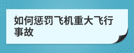 如何惩罚飞机重大飞行事故