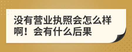 没有营业执照会怎么样啊！会有什么后果