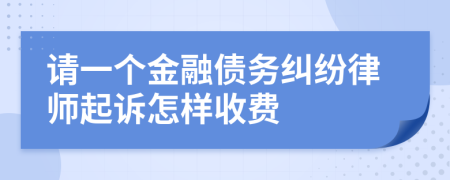 请一个金融债务纠纷律师起诉怎样收费