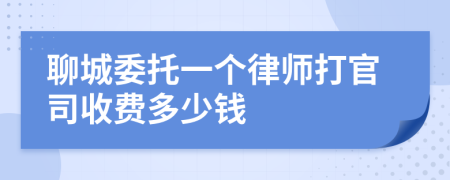 聊城委托一个律师打官司收费多少钱