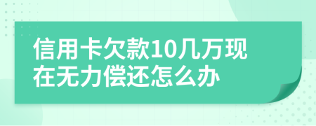 信用卡欠款10几万现在无力偿还怎么办