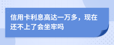 信用卡利息高达一万多，现在还不上了会坐牢吗