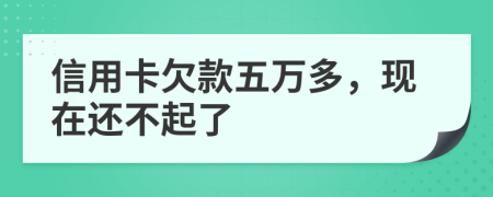 信用卡欠款五万多，现在还不起了