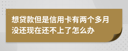 想贷款但是信用卡有两个多月没还现在还不上了怎么办