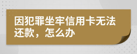 因犯罪坐牢信用卡无法还款，怎么办