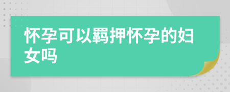 怀孕可以羁押怀孕的妇女吗