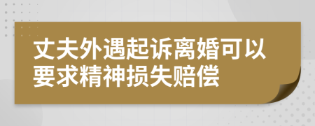 丈夫外遇起诉离婚可以要求精神损失赔偿