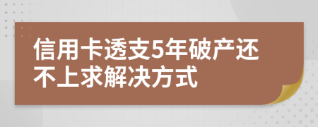 信用卡透支5年破产还不上求解决方式