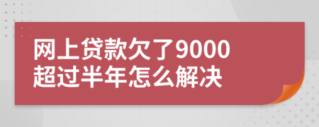 网上贷款欠了9000超过半年怎么解决