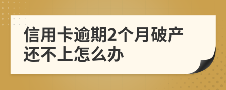 信用卡逾期2个月破产还不上怎么办