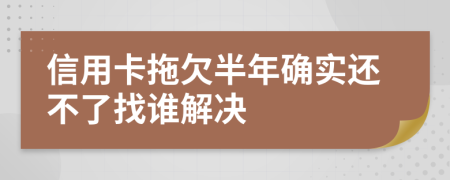 信用卡拖欠半年确实还不了找谁解决